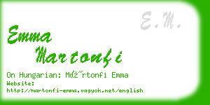 emma martonfi business card